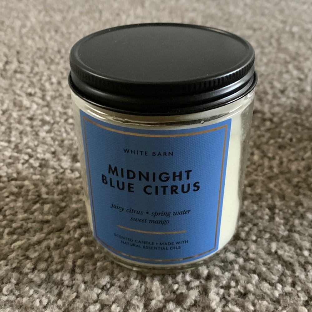 MIDNIGHT BLUE CITRUS SINGLE WICK CANDLE